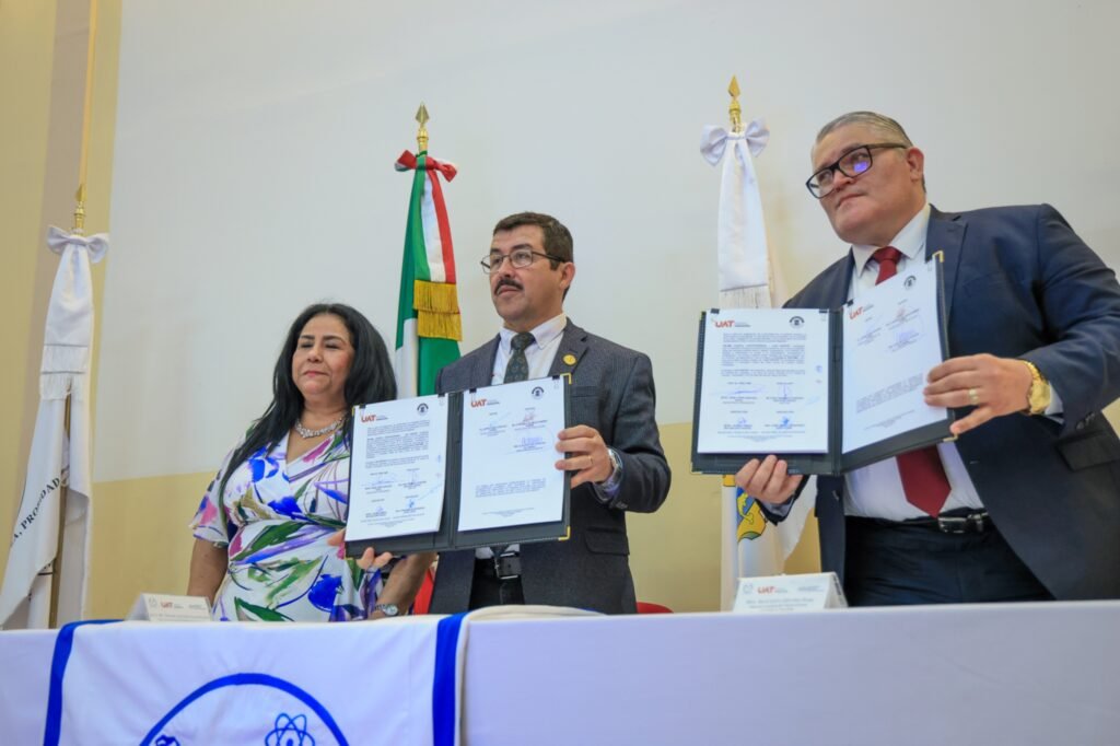 Presidió Rector Dámaso Anaya firma de convenio UAT y TRIELTAM