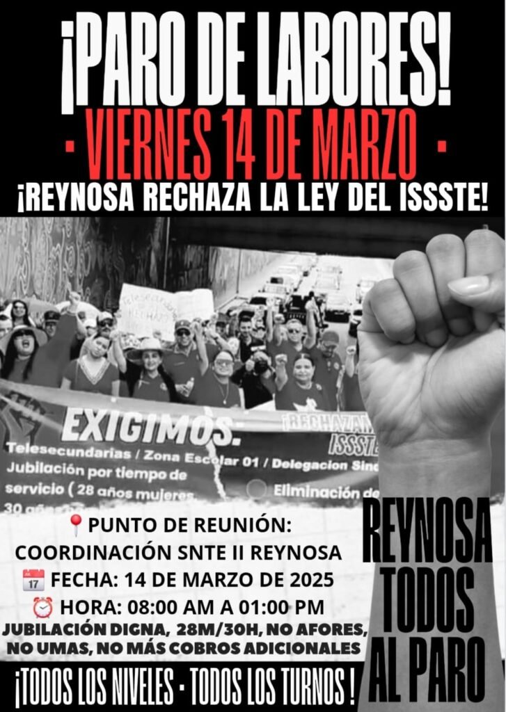 Maestros convocan a paro general de labores