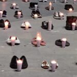 Con zapatos y veladoras se solidarizan con víctimas del “rancho del terror”