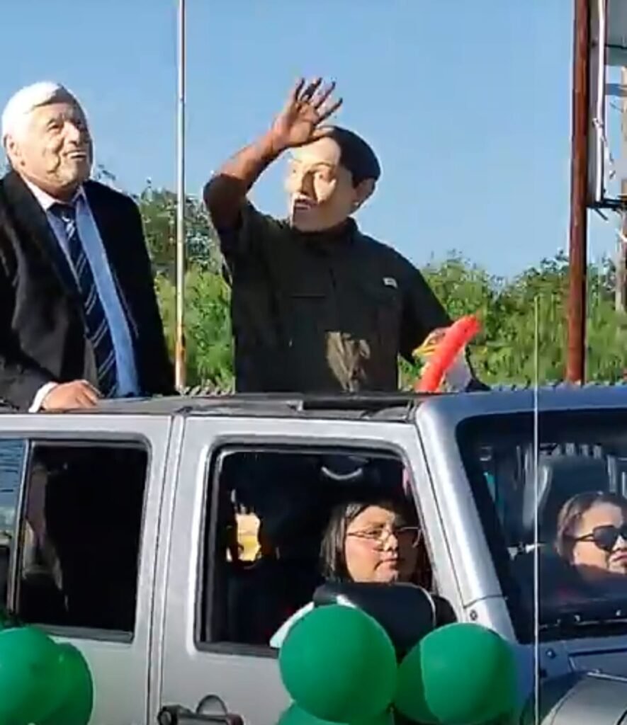 Participaron Claudia y AMLO en desfile de petroleros en Reynosa