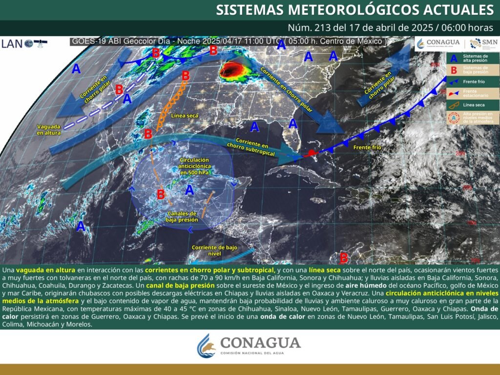 Sigue aumentando probabilidad de lluvia