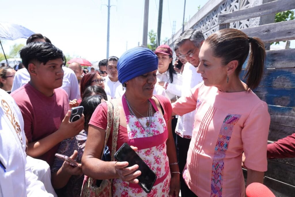 Presidenta Claudia Sheinbaum y Gobernador visitaron a damnificados de Reynosa