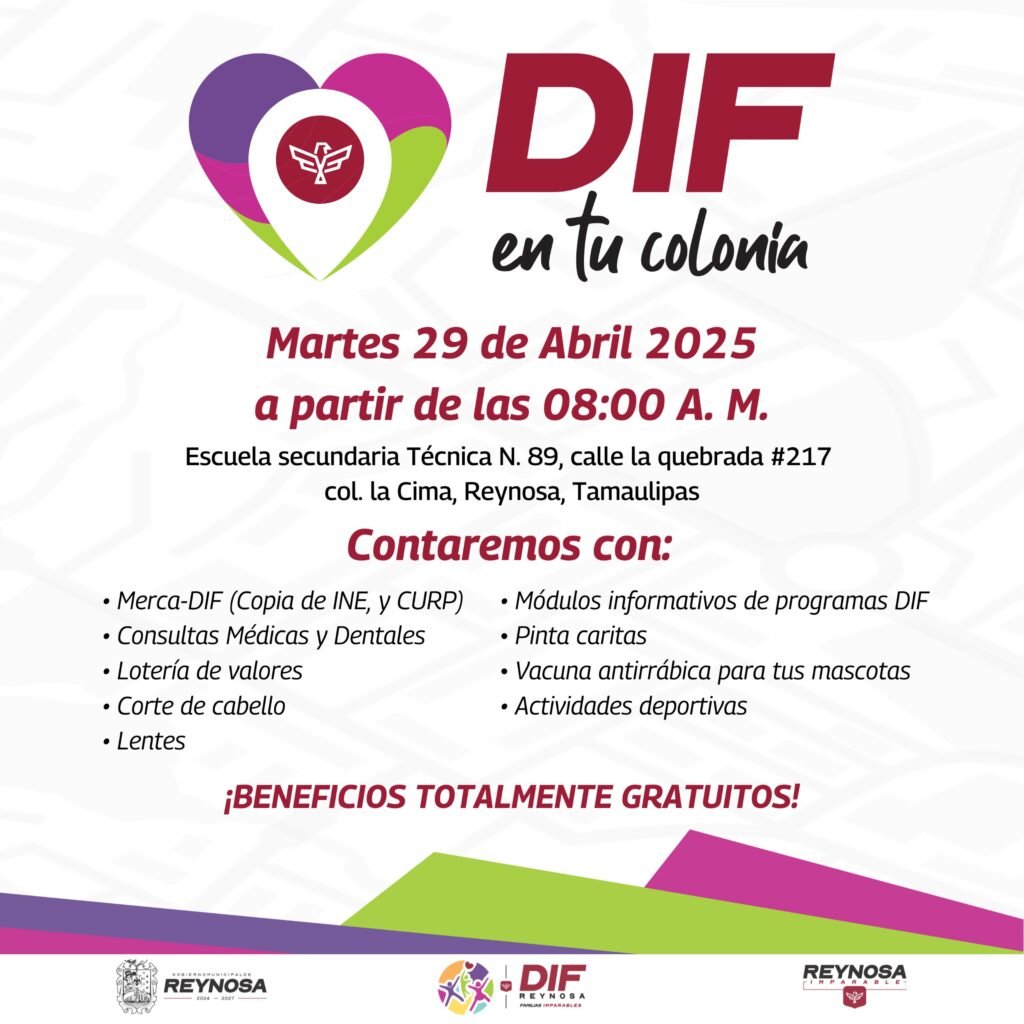 Llevará DIF-Reynosa programas y servicios a familias de La Cima