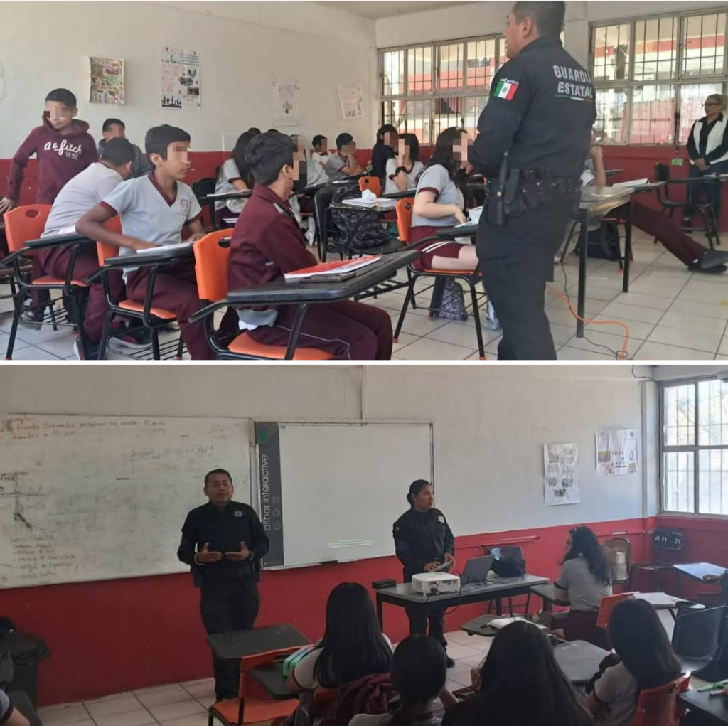 Previene Guardia Estatal de Género adicciones y acoso escolar con talleres informativos