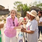 Atiende María de Villarreal a los sectores afectados por lluvias e inundaciones en Reynosa