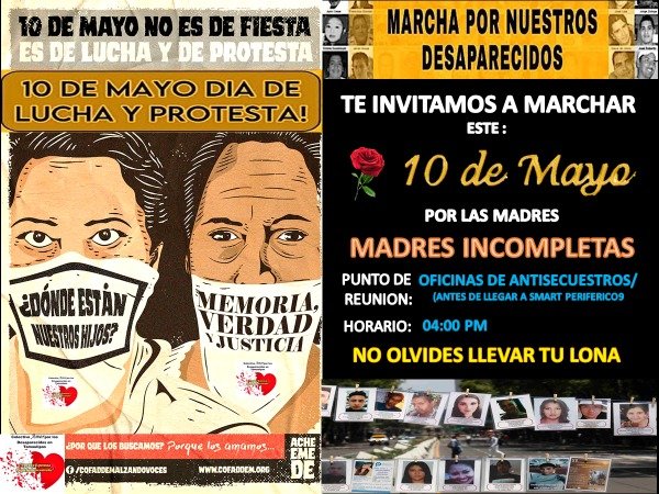 Así celebrarán “madres incompletas” el Día de la Madre