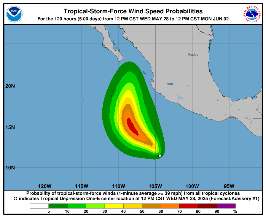 Se fortalece sistema tropical en el Pacífico