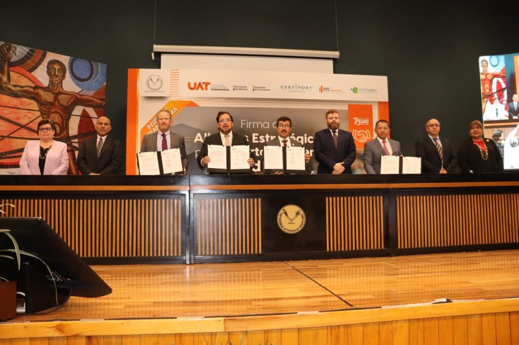 Rector de la UAT formaliza alianzas para impulsar certificaciones internacionales