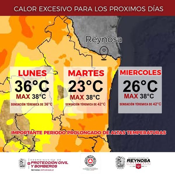 Afectará onda de calor en los próximos días