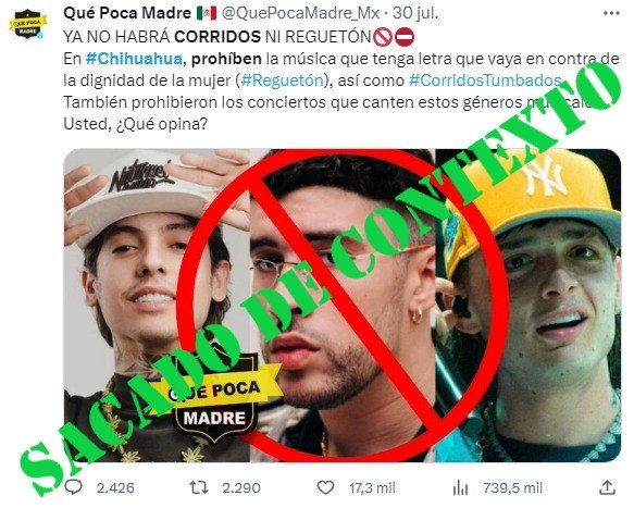 No es prohibir corridos, sino narcocorridos