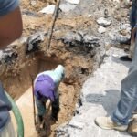Trabaja COMAPA en la reparación de fugas de agua potable en la colonia Benito Juárez