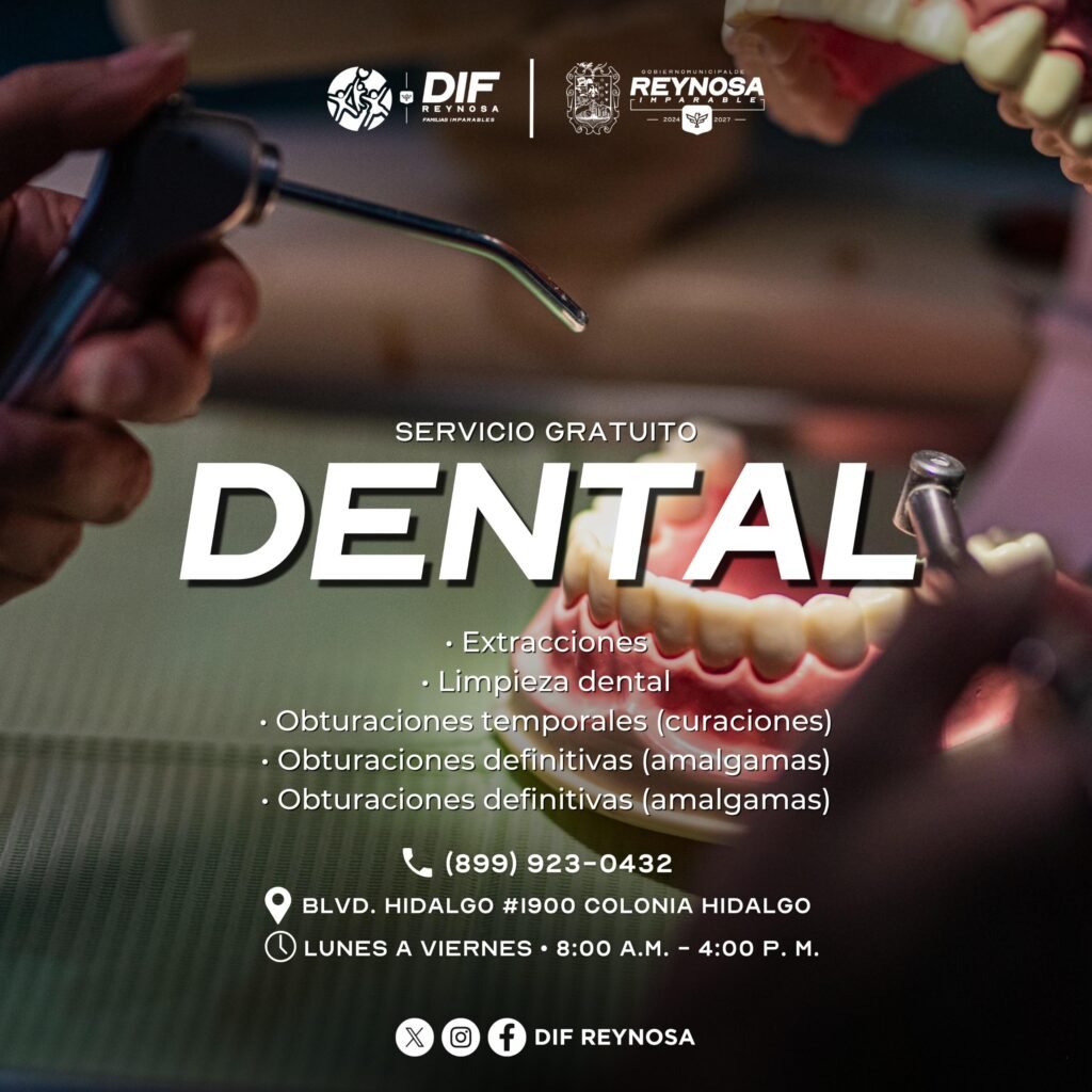 Ofrece DIF-Reynosa servicio dental gratuito