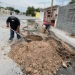 Reparó COMAPA fugas de agua potable en diferentes sectores