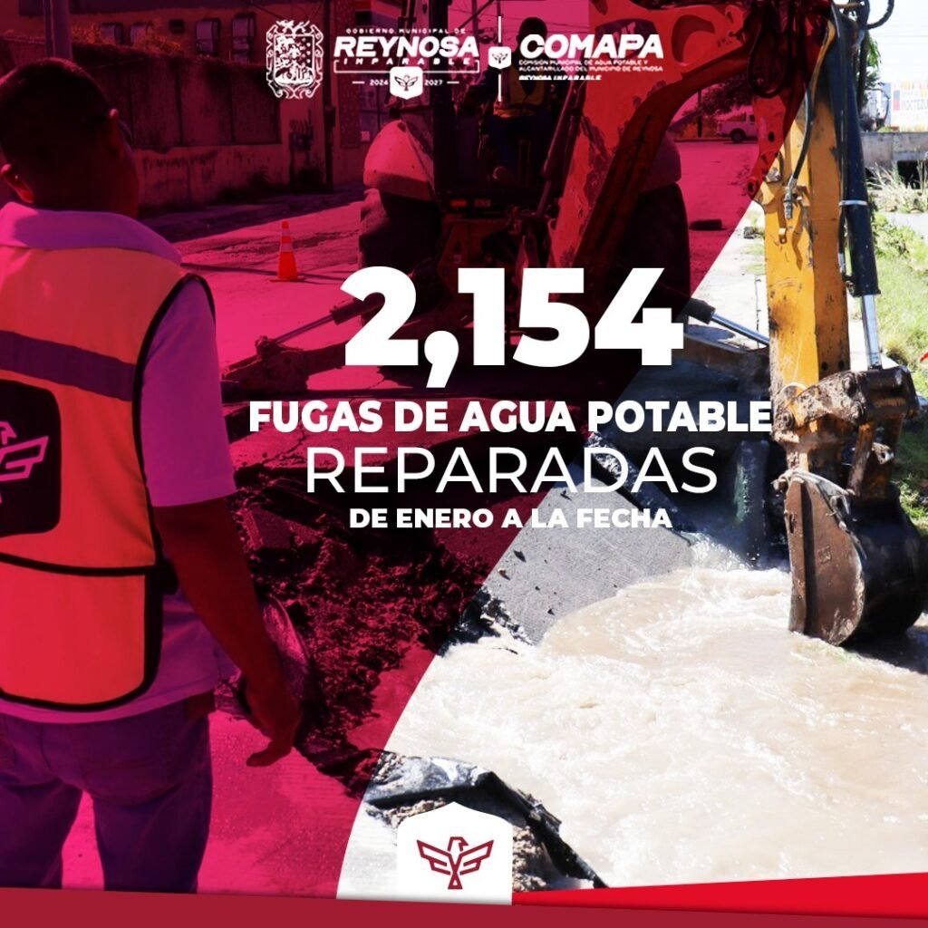 Atendió COMAPA un total de 2,154 fugas de agua potable de enero a la fecha