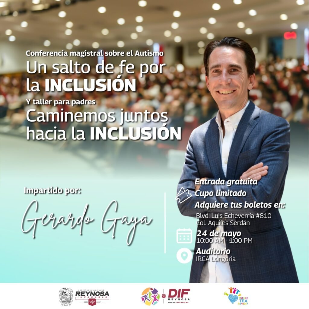 Invita DIF-Reynosa a la conferencia y taller sobre autismo e inclusión