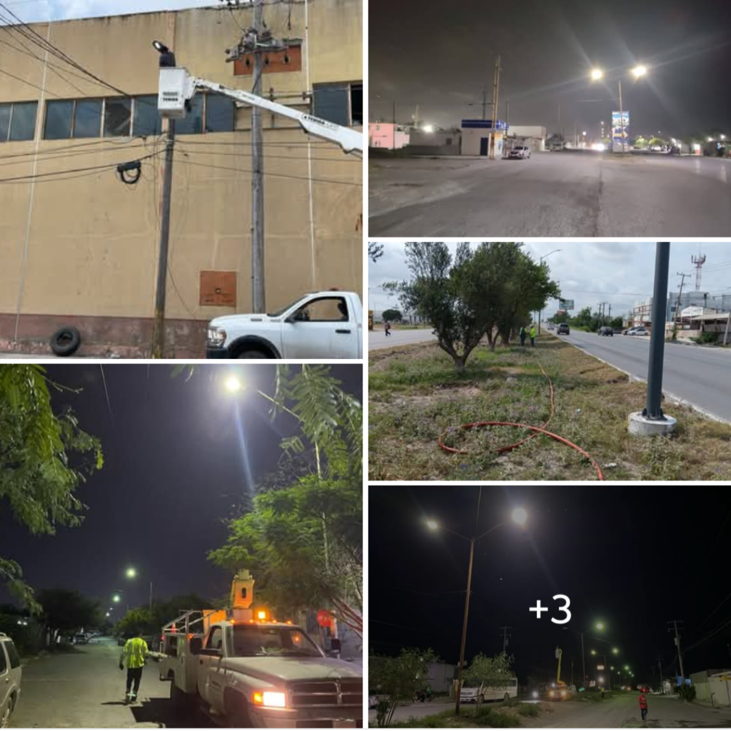 Brilla Reynosa con Imparable rehabilitación del alumbrado público