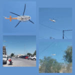 Operativo de la CFE por tierra y aire