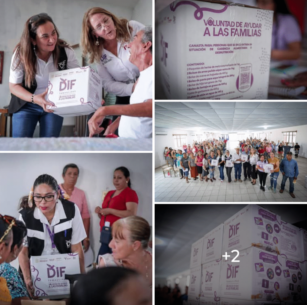 Beneficia DIF Tamaulipas a 66 mil 300 personas con la segunda entrega de canastas alimentarias