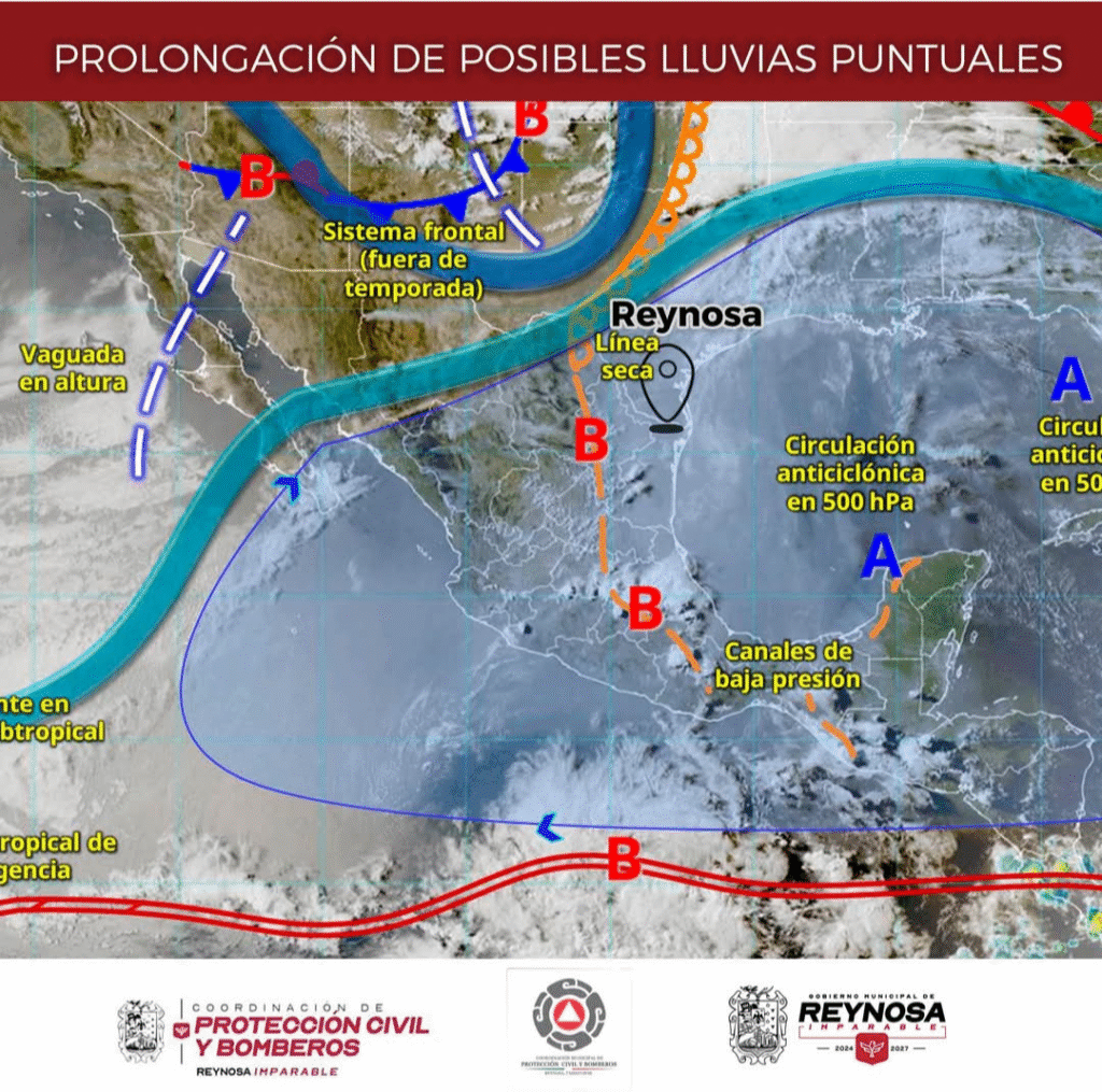 Condiciones propicias para lluvias puntuales, en las próximas horas