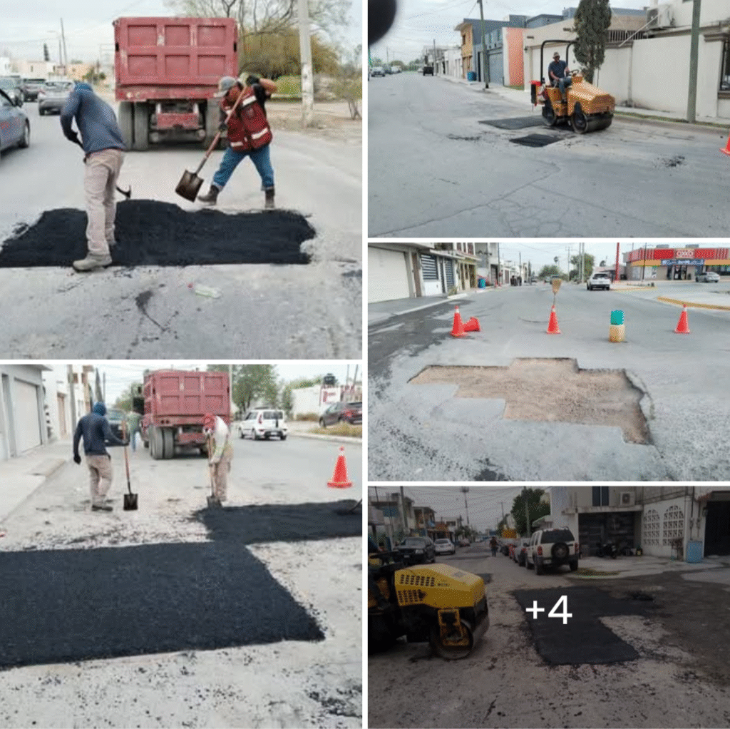 Mejora programa intensivo de bacheo importantes vialidades en Reynosa