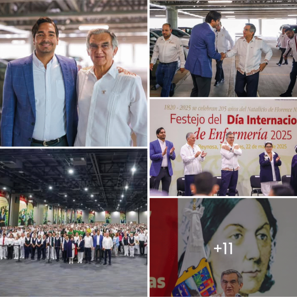 Festejaron el Gobernador Américo Villarreal por y el Alcalde Carlos Peña Ortiz, Día Internacional de Enfermería 2025
