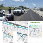 Cierre de puente elevado en carretera Reynosa-Río Bravo frente al Cuartel Militar