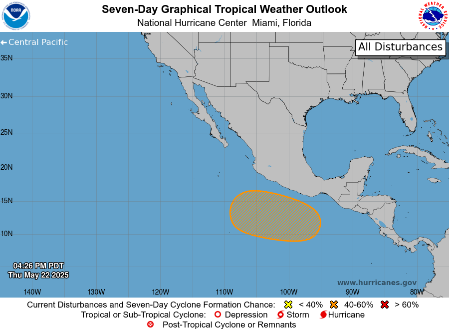 Podría formarse primer Tormenta Tropical en el Pacífico