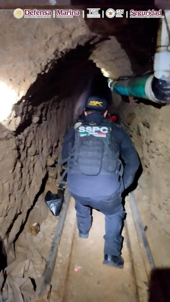 Así es el narcotúnel que se descubrió en Tijuana para el cruce de drogas a EEUU