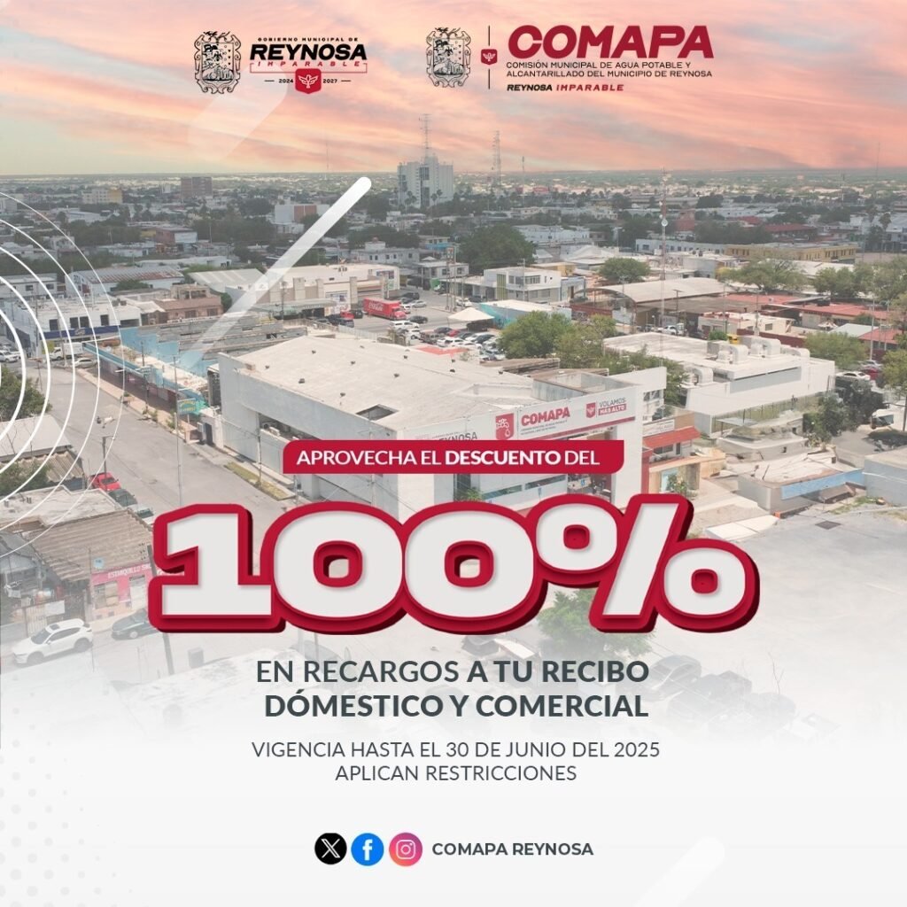 Invita COMAPA a aprovechar últimos días del 100% de descuento en recargos por adeudo
