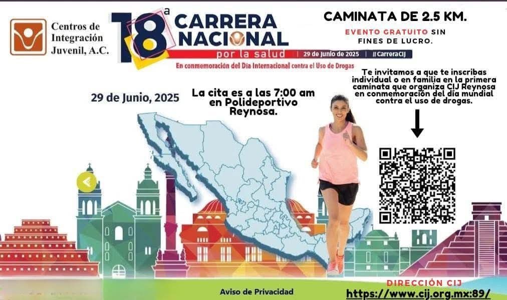 Apoya Gobierno de Reynosa la 18ª Carrera Nacional por la Salud