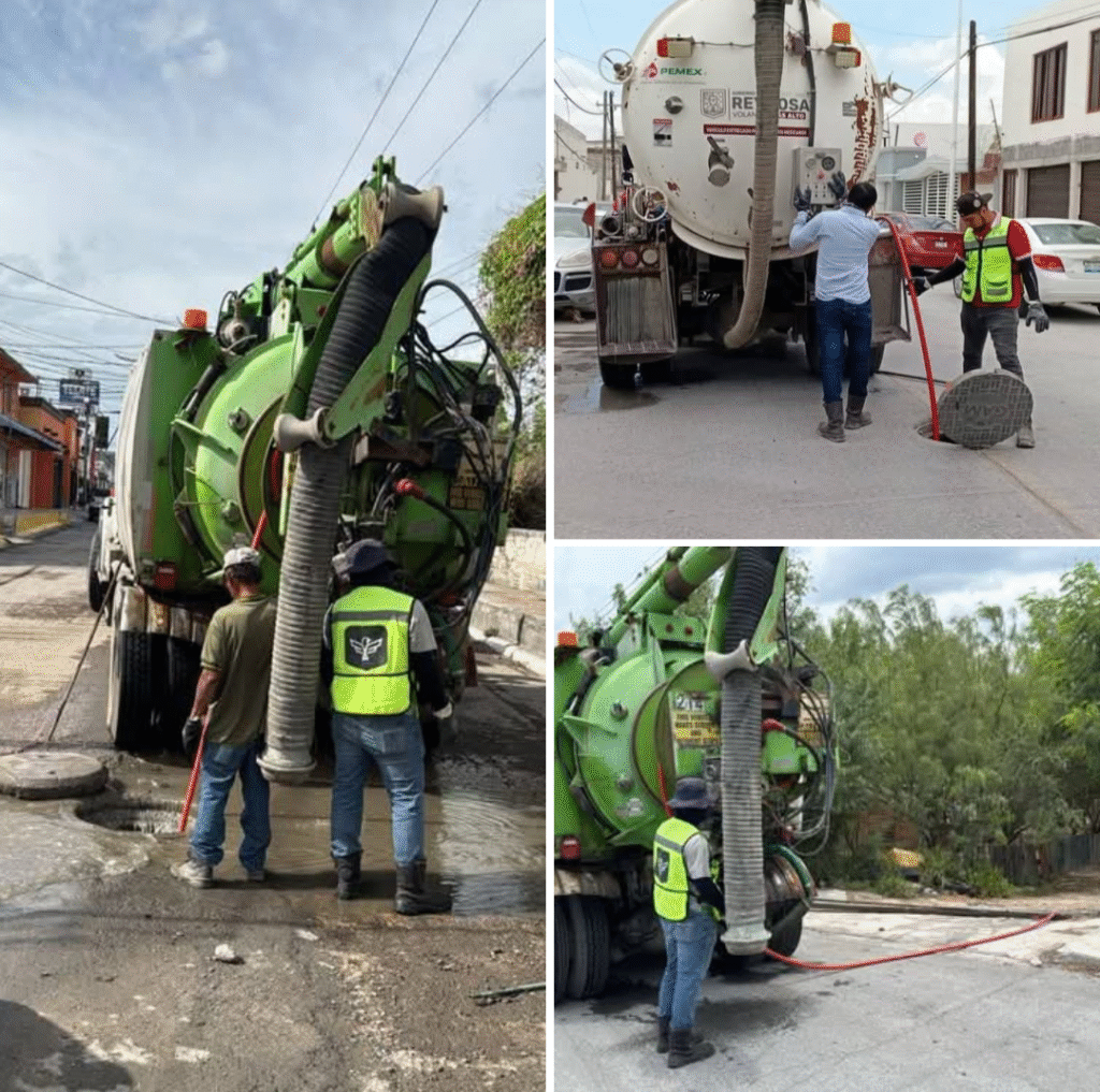 Sondeó COMAPA líneas de drenaje sanitario en distintos puntos de la ciudad