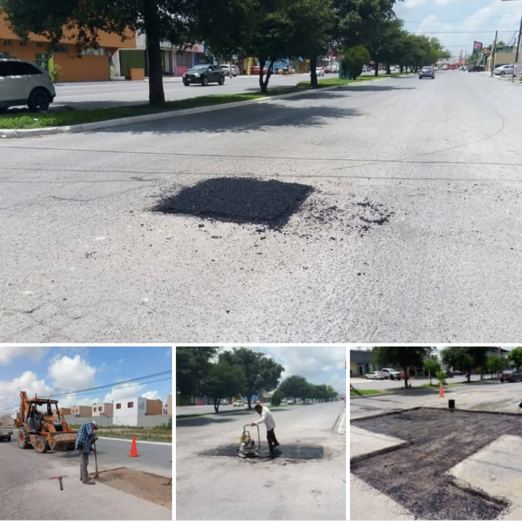 Rehabilita Gobierno de Reynosa baches en avenidas de Jarachina Sur