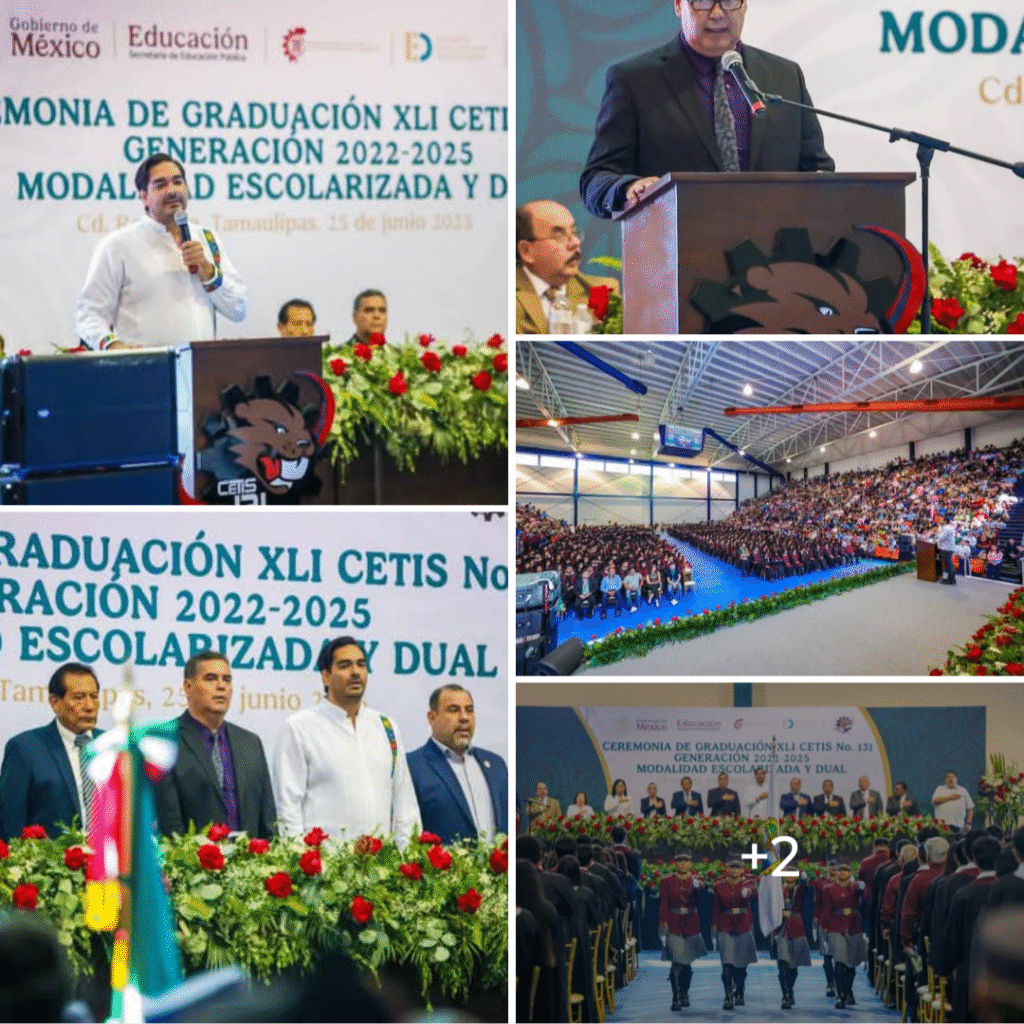 Participó Carlos Peña Ortiz en XLI Graduación de 700 alumnos del CETIS No. 131