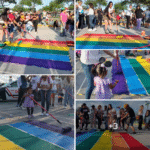 Pintan “cebras peatonales” integrantes de la comunidad LGBTT+