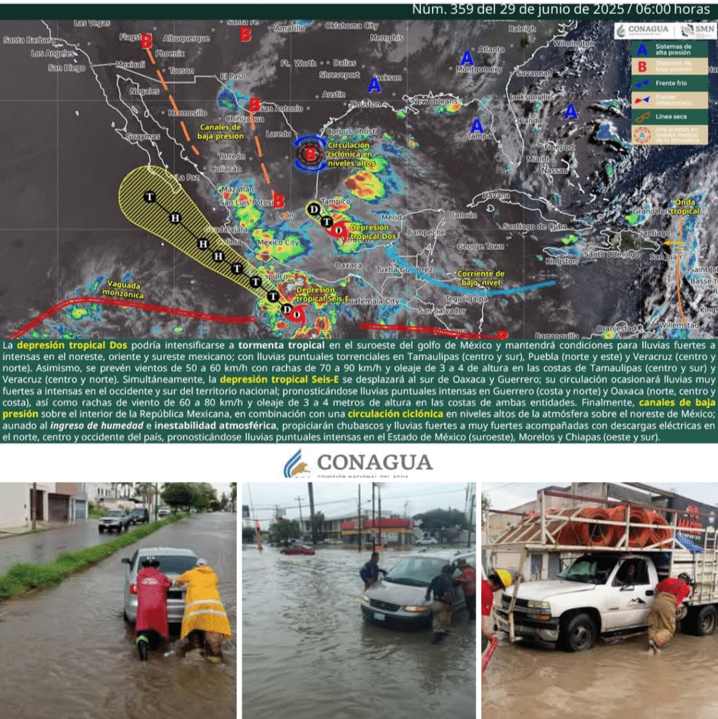 Alerta SMN a Tamaulipas por la tormenta tropical Barry.