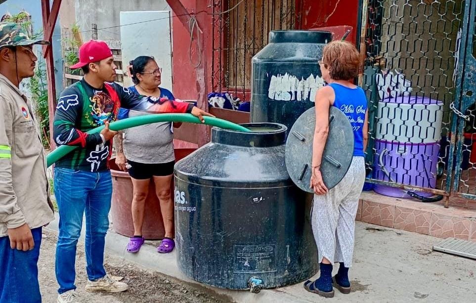Dan Gobierno de Reynosa y COMAPA solución alternativa a baja presión del agua potable