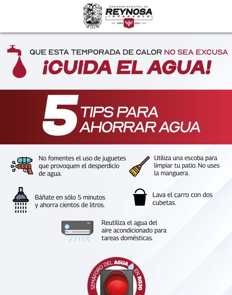 Cuida el agua, que el calor no sea una excusa para usarla correctamente
