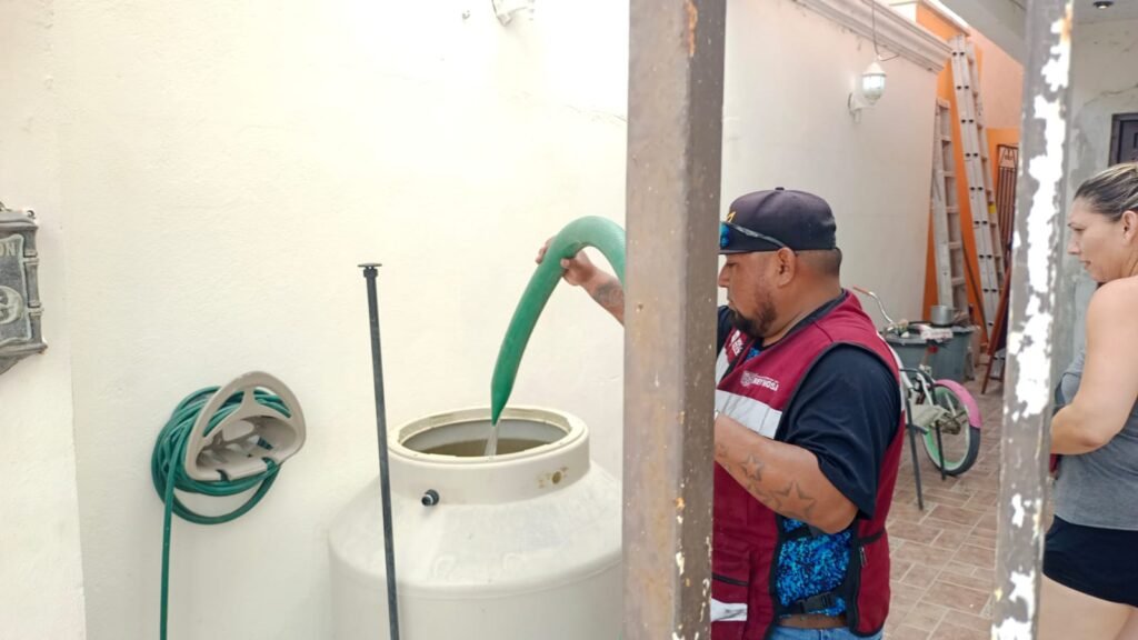 Distribución de agua potable en colonias de Reynosa