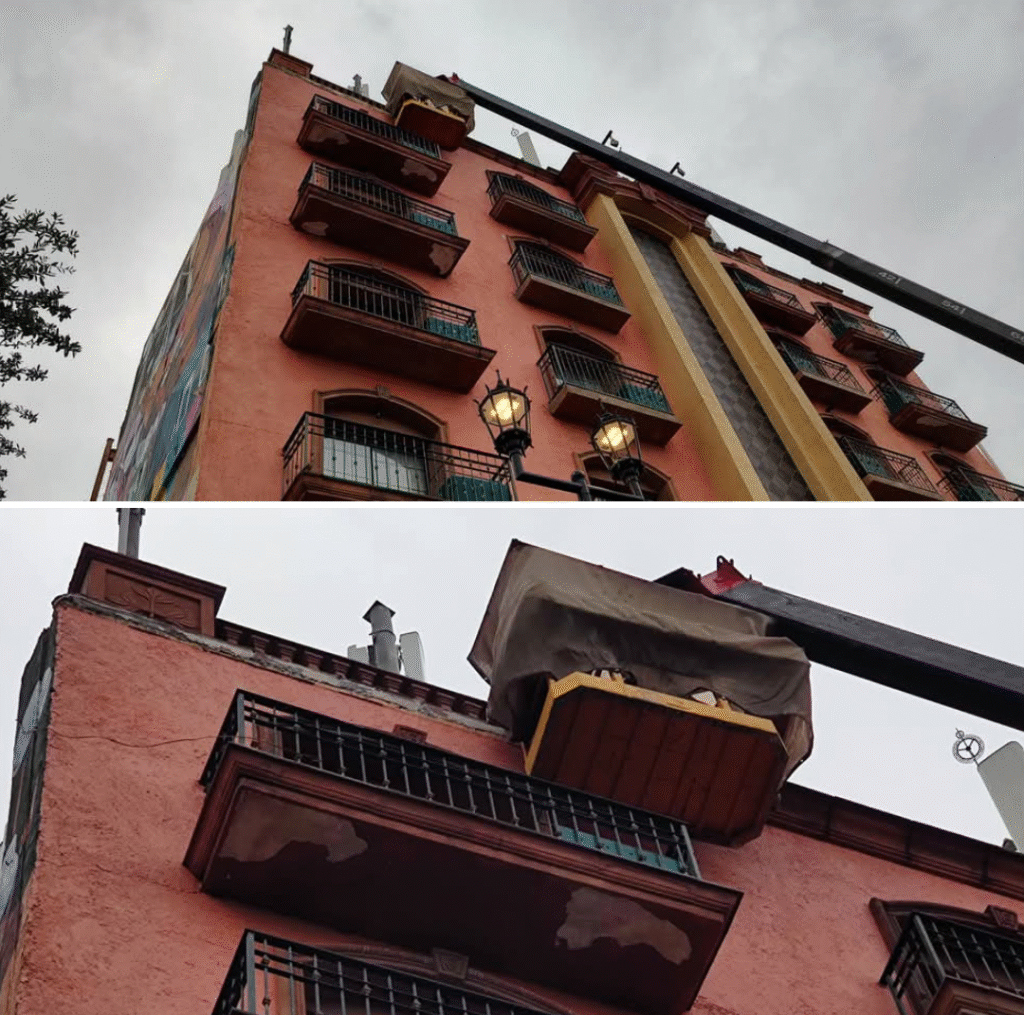 Eliminan peligrosas baldosas de edificio