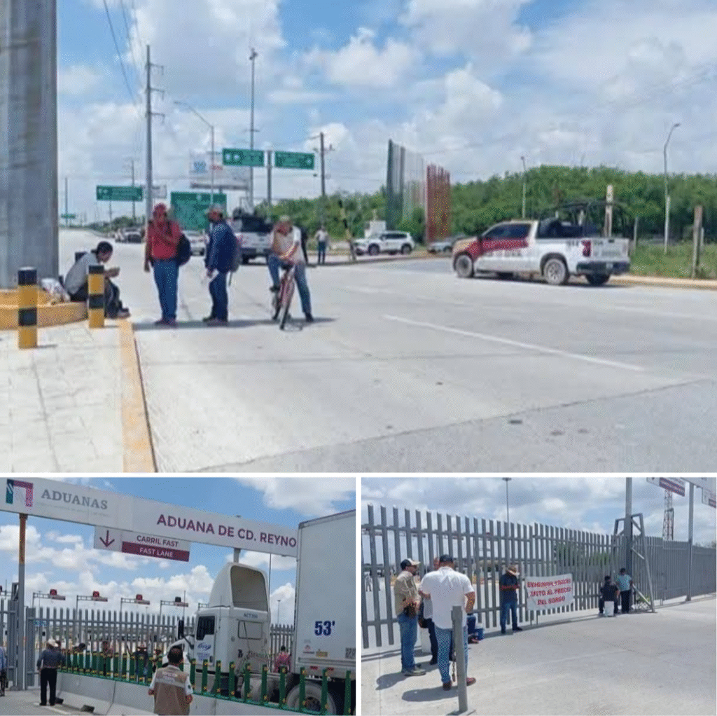 “Estamos jodidos”: Agricultores mantendrán bloqueos en zona fronteriza de Tamaulipas.