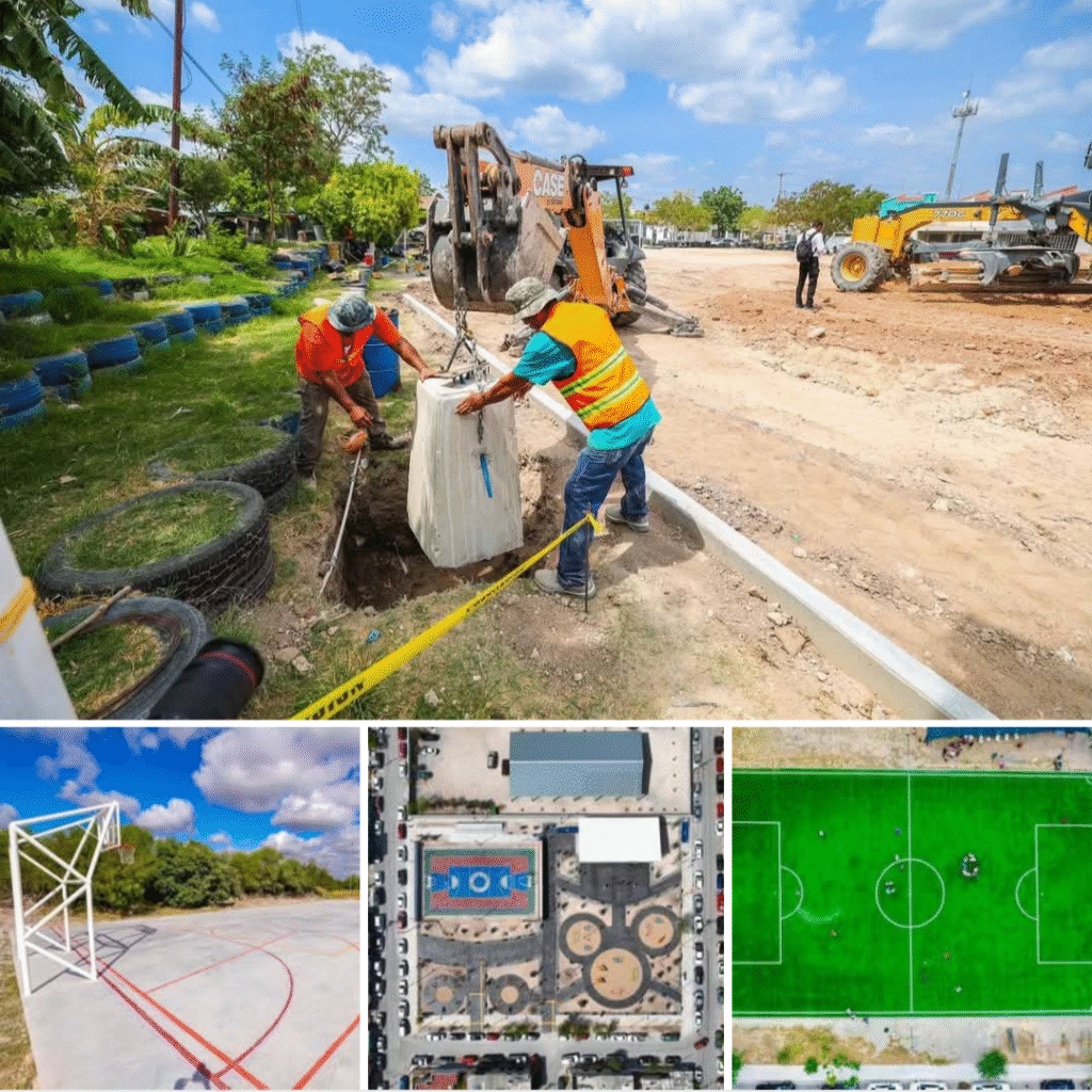 Continúa el Gobierno de Reynosa con la creación y mantenimiento de canchas deportivas