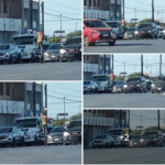 Malabares entre los automóviles