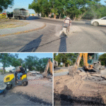 Reparación de baches en retorno de colonia La Joya mejora vialidad en la zona