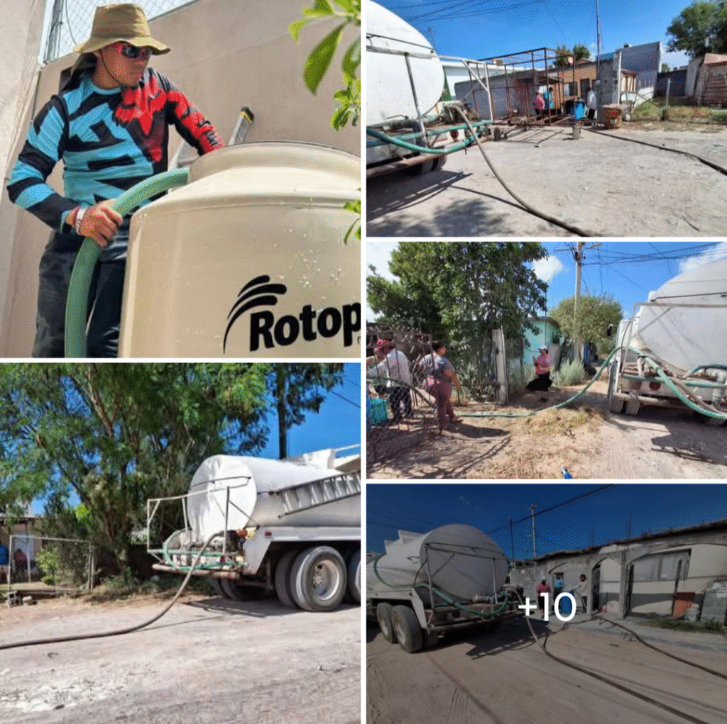 Continúa COMAPA abastecimiento con pipas en colonias con baja presión