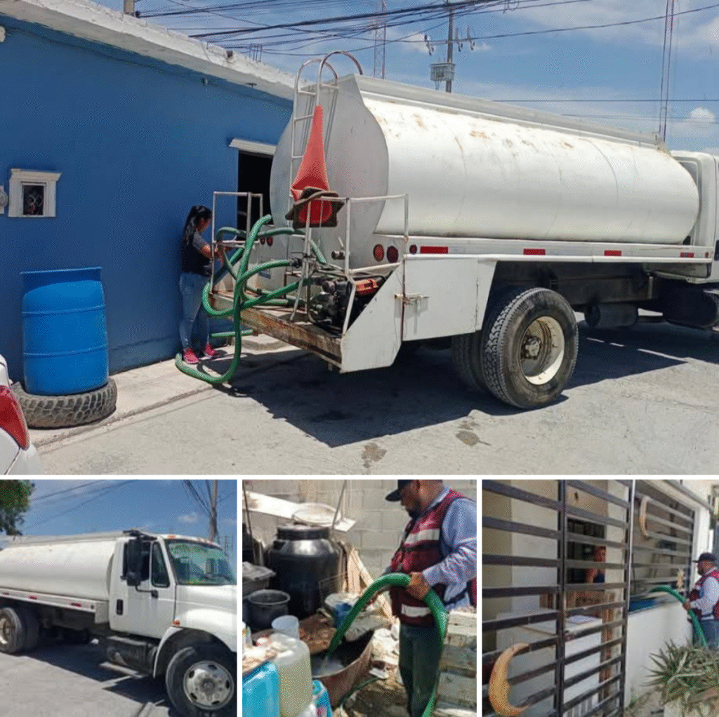 Continúa Gobierno de Reynosa con reparto de agua en la colonia Lampacitos