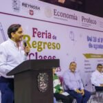 Inauguró Alcalde Carlos Peña Ortiz Feria de Regreso a Clases con la Senadora Maki Esther Ortiz Domínguez, y José Luis Márquez Sanchez, de la PROFECO
