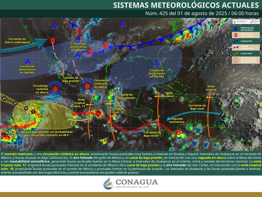 Se espera lluvia para el día de hoy