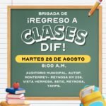 Invita DIF-Reynosa y Voluntariado a Brigada de Regreso a Clases con entrega gratuita de útiles escolares y servicios
