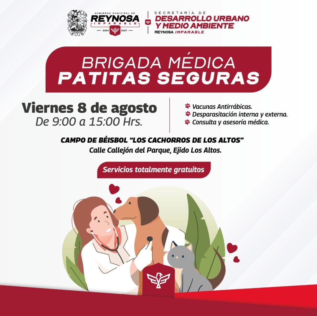 Irá brigada médica Patitas Seguras a comunidad Los Altos