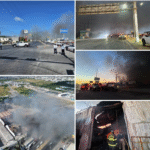 Abate Protección Civil y Bomberos incendio de alto riesgo